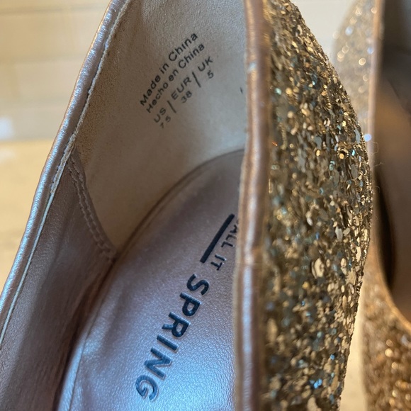 Spring high heels gold/silver ombre very subtle size 7.5 - Picture 4 of 5